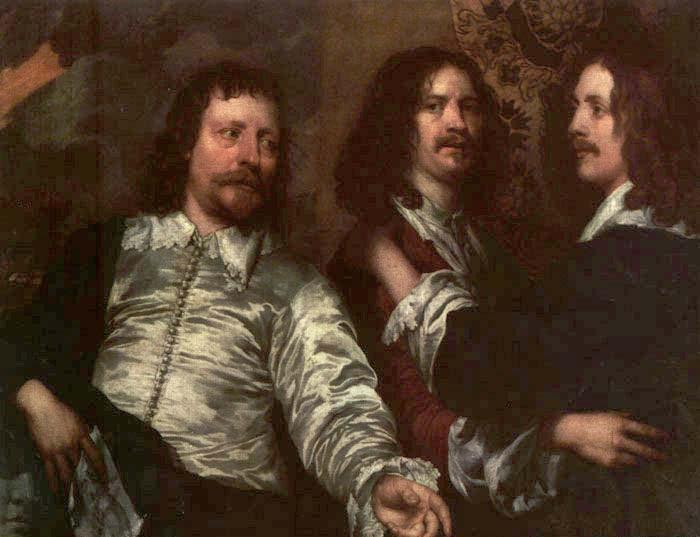 DOBSON, William The Painter with Sir Charles Cottrell and Sir Balthasar Gerbier about Germany oil painting art